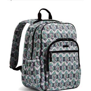 VERA BRADLEY Quilted Campus Backpack Signature Paisley Cotton Bookbag Travel Bag
